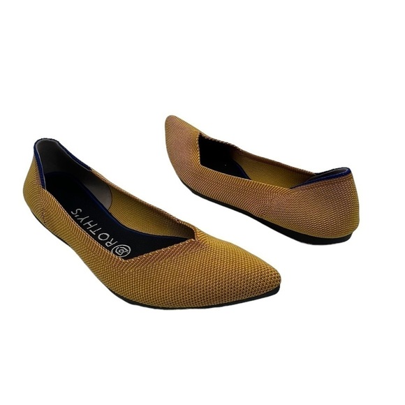 Rothy's Yellow Pointed Toe Flats Size 7 Women's - Picture 1 of 8